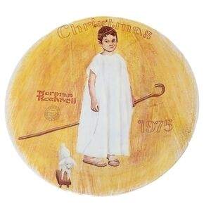NORMAN Rockwell Christmas 1975 Limited Edition Numbered Collector's Plate